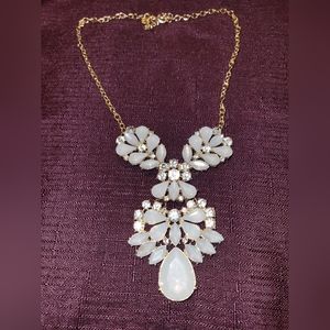 Bridal or Prom Gorgeous white and crystal necklace